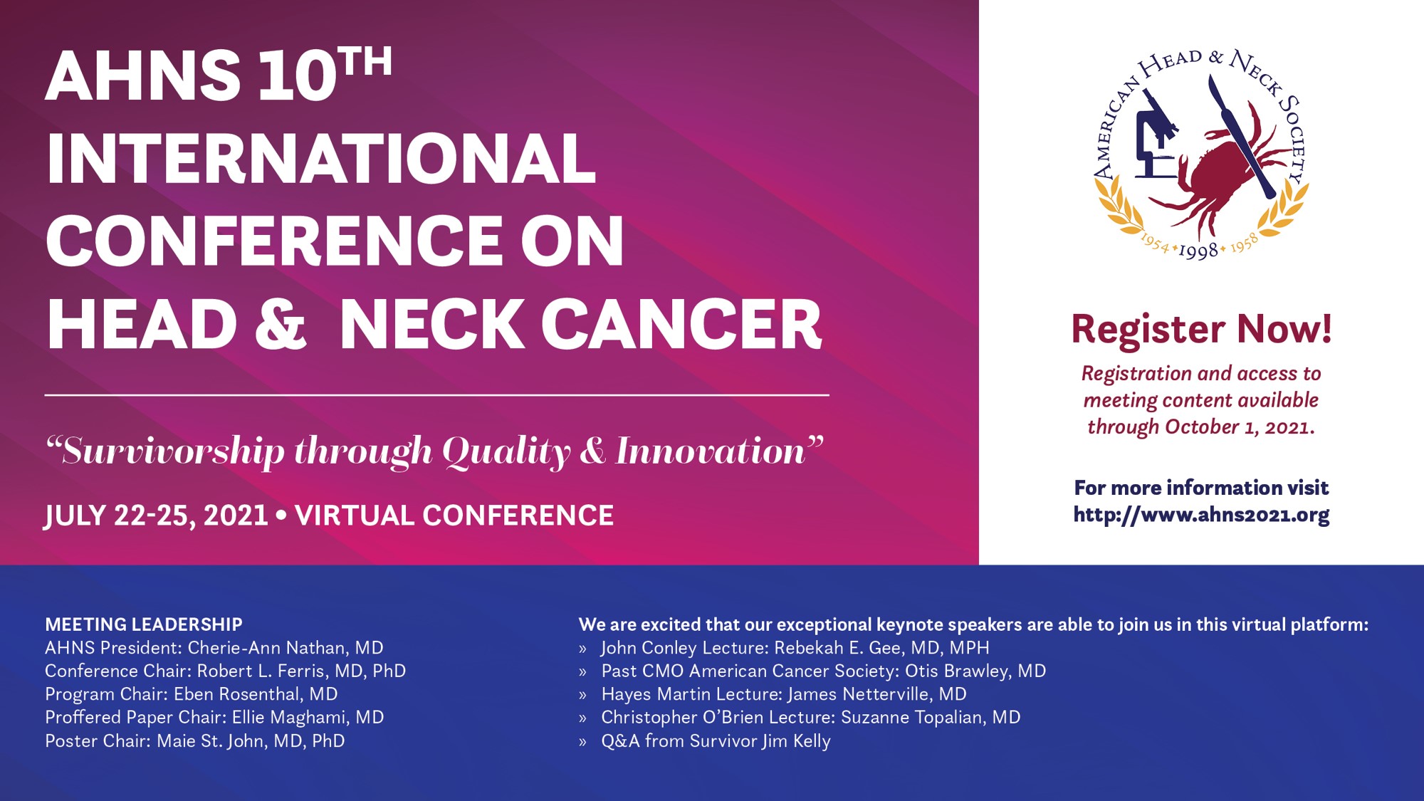 AHNS 10th International Conference on Head and Neck Cancer